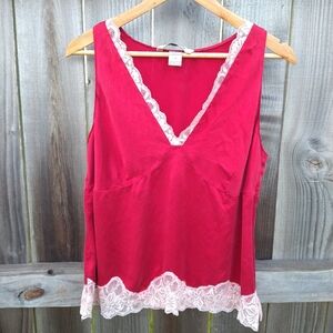 Women's Silk Lace Trim Cami